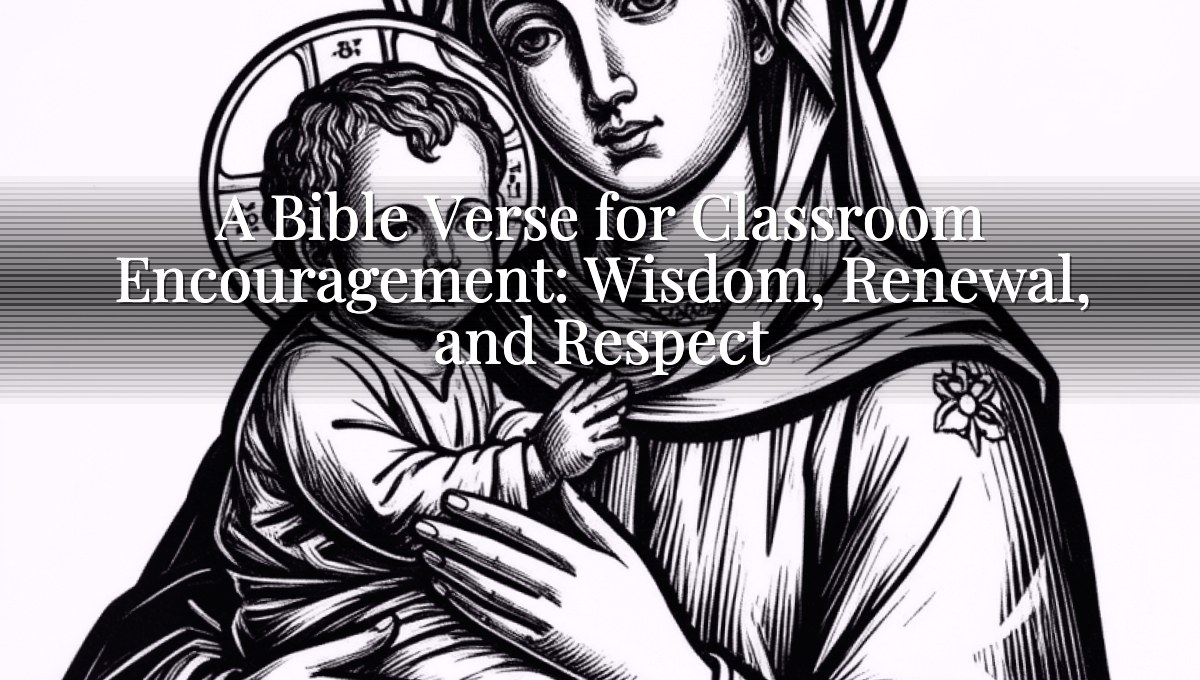 A Bible Verse for Classroom Encouragement: Wisdom, Renewal, and Respect