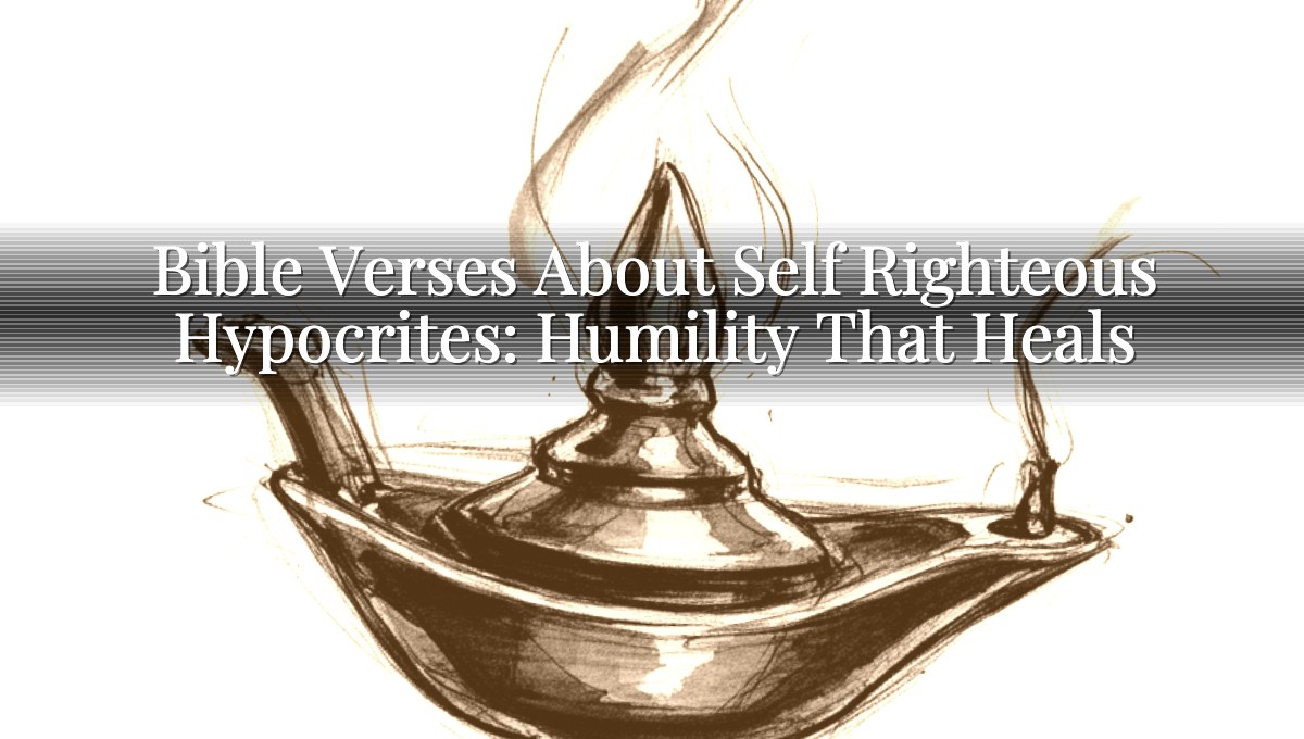 Bible Verses About Self Righteous Hypocrites: Humility That Heals