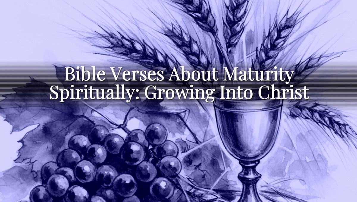Bible Verses About Maturity Spiritually: Growing Into Christ
