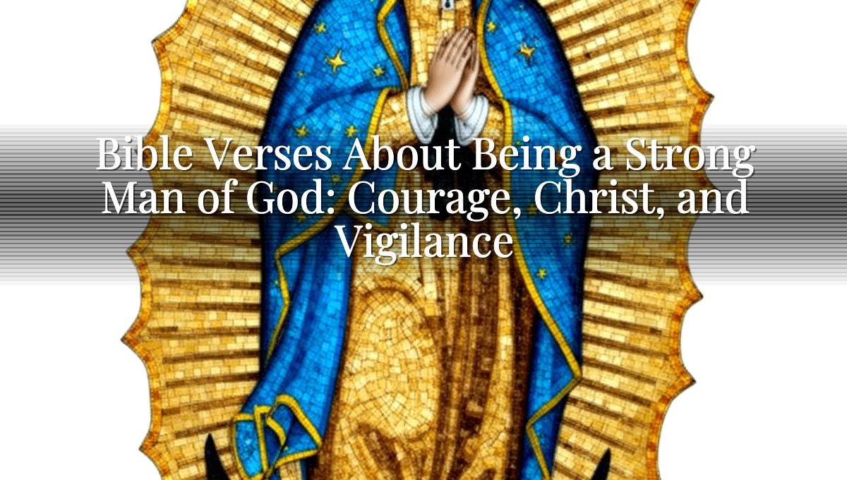 Bible Verses About Being a Strong Man of God: Courage, Christ, and Vigilance