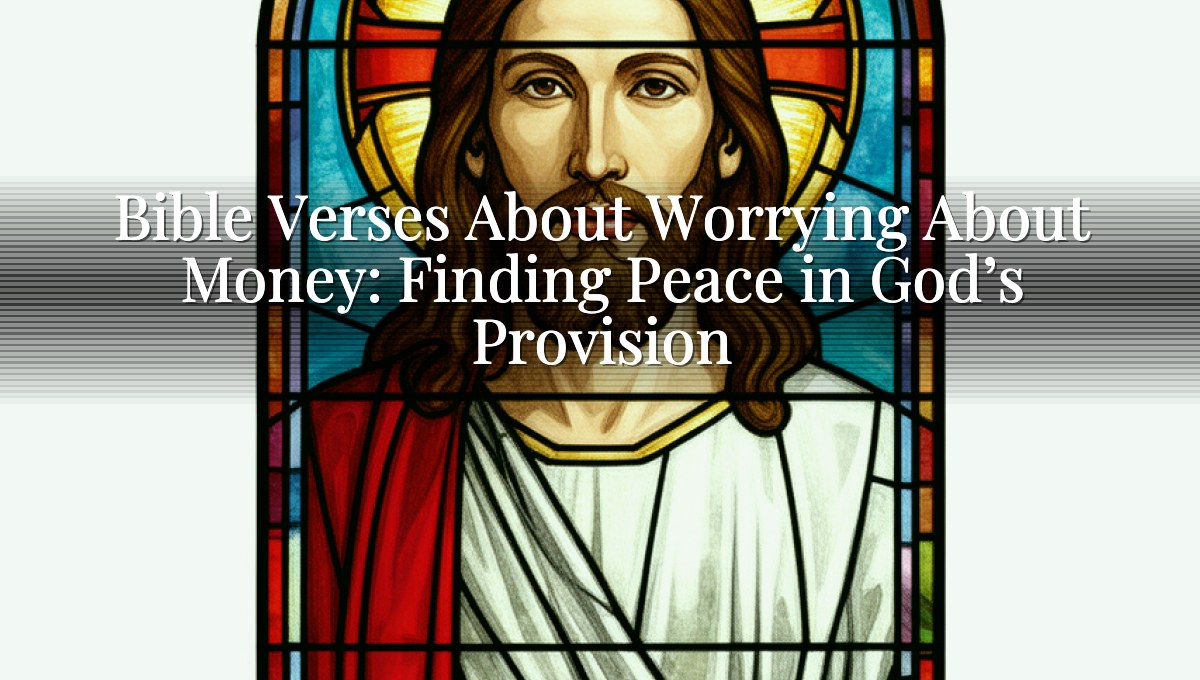 Bible Verses About Worrying About Money: Finding Peace in God’s Provision