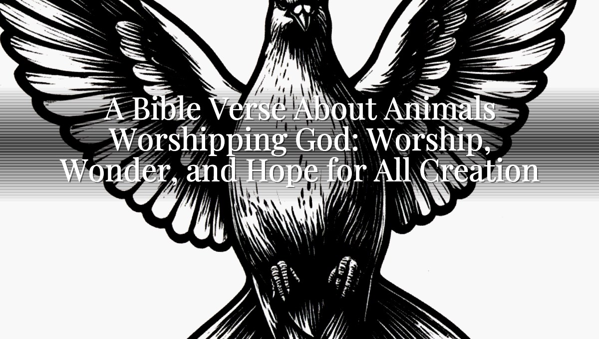 A Bible Verse About Animals Worshipping God: Worship, Wonder, and Hope for All Creation