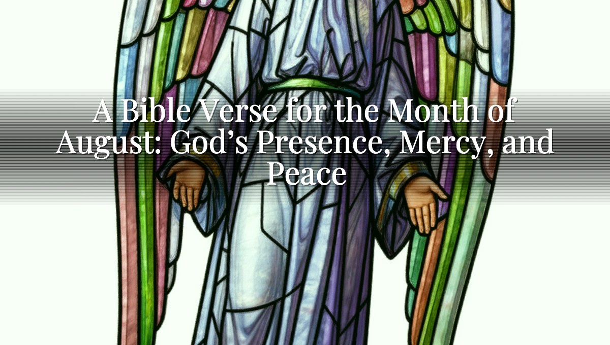 A Bible Verse for the Month of August: God’s Presence, Mercy, and Peace
