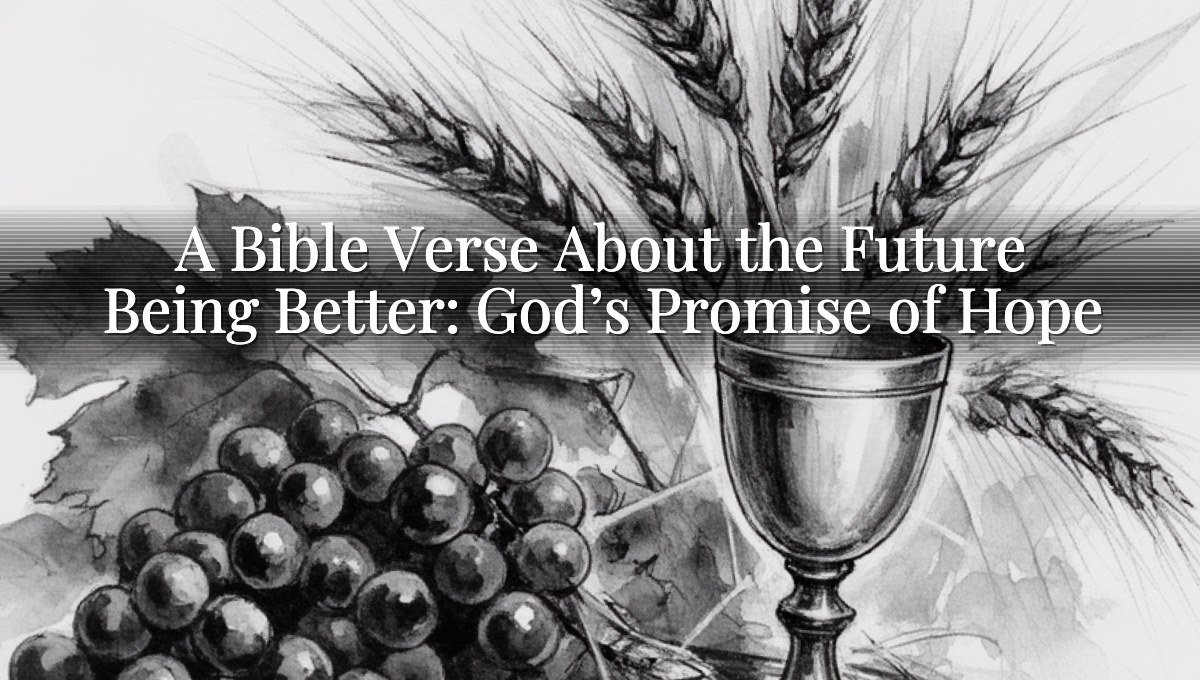 A Bible Verse About the Future Being Better: God’s Promise of Hope