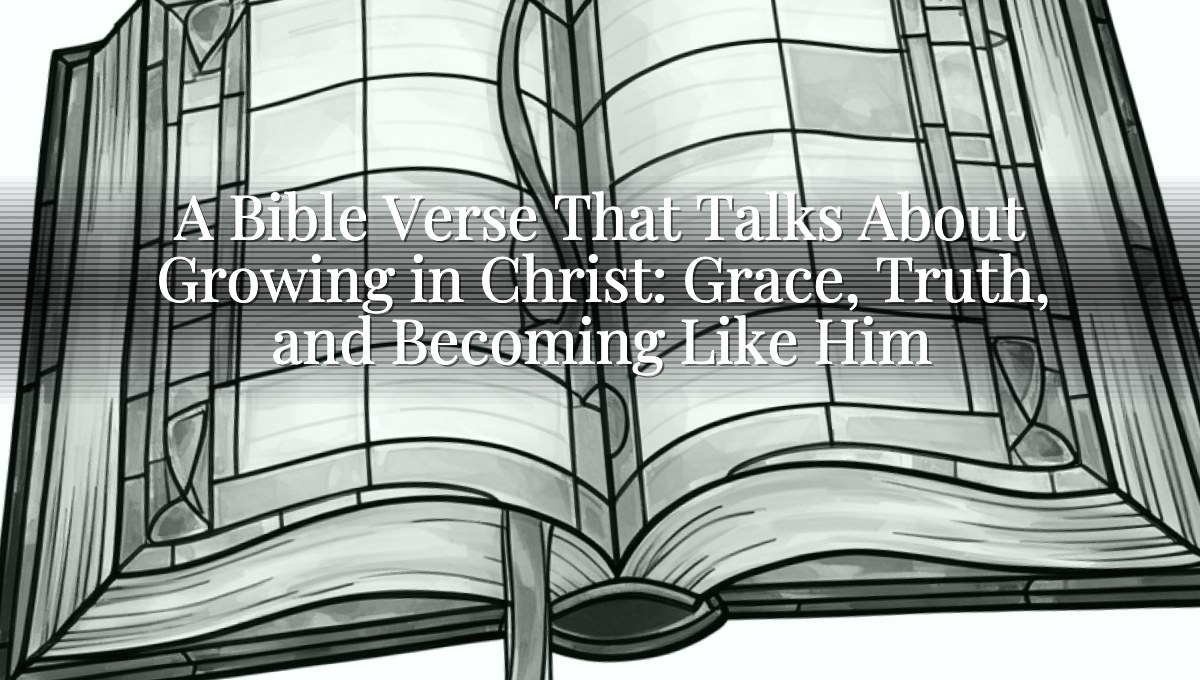 A Bible Verse That Talks About Growing in Christ: Grace, Truth, and Becoming Like Him