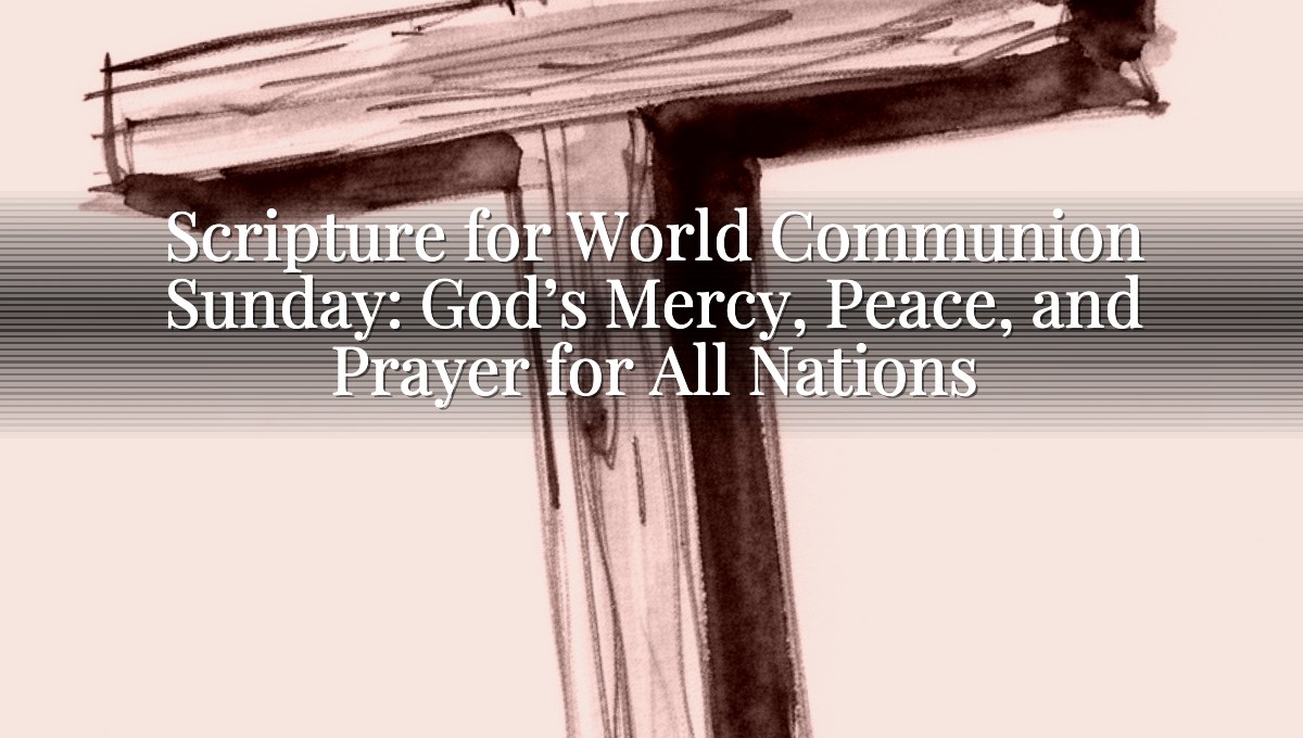 Scripture for World Communion Sunday: God’s Mercy, Peace, and Prayer for All Nations