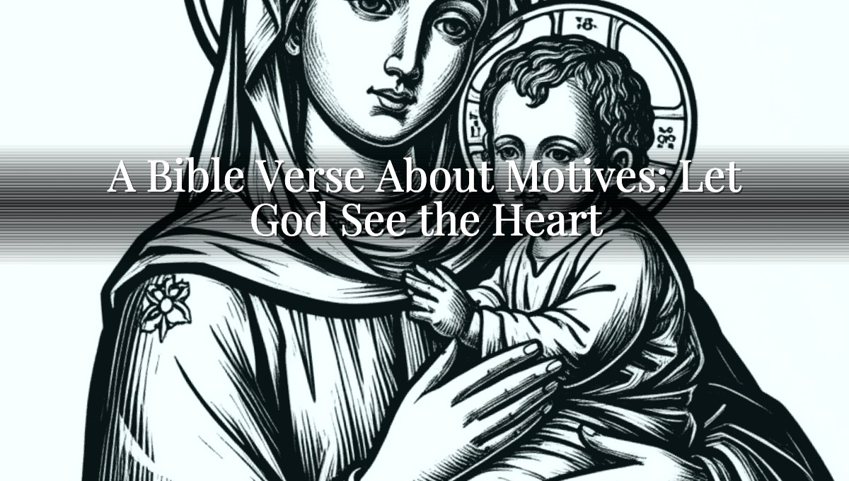 A Bible Verse About Motives: Let God See the Heart