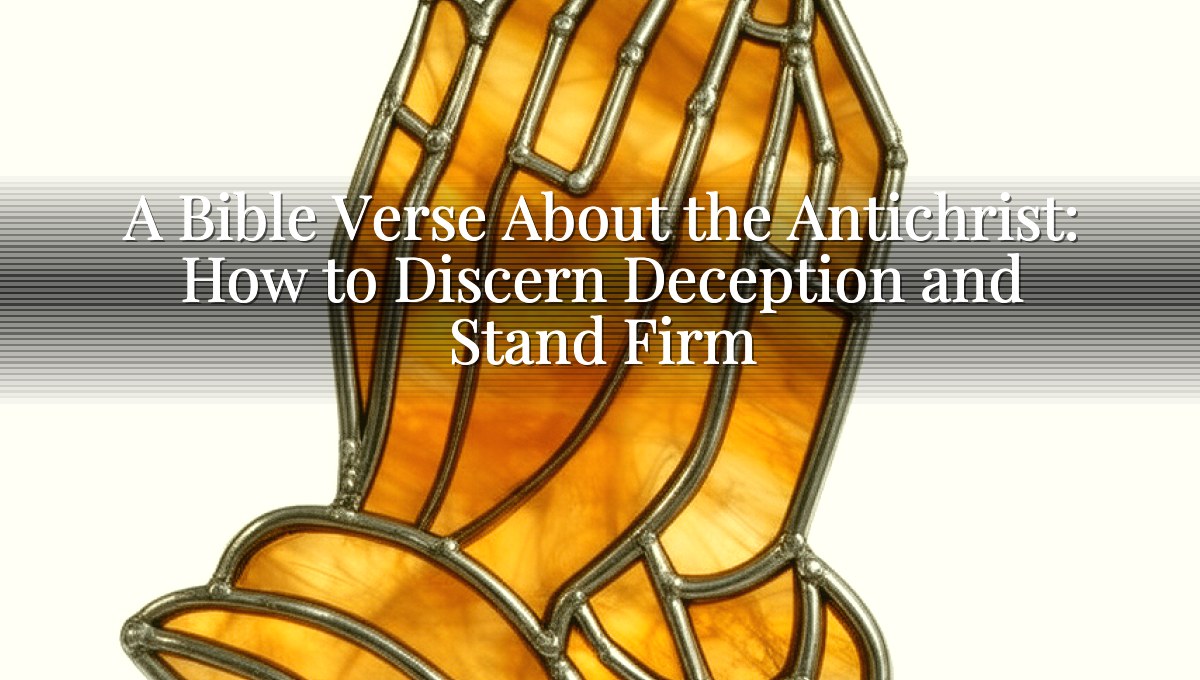 A Bible Verse About the Antichrist: How to Discern Deception and Stand Firm