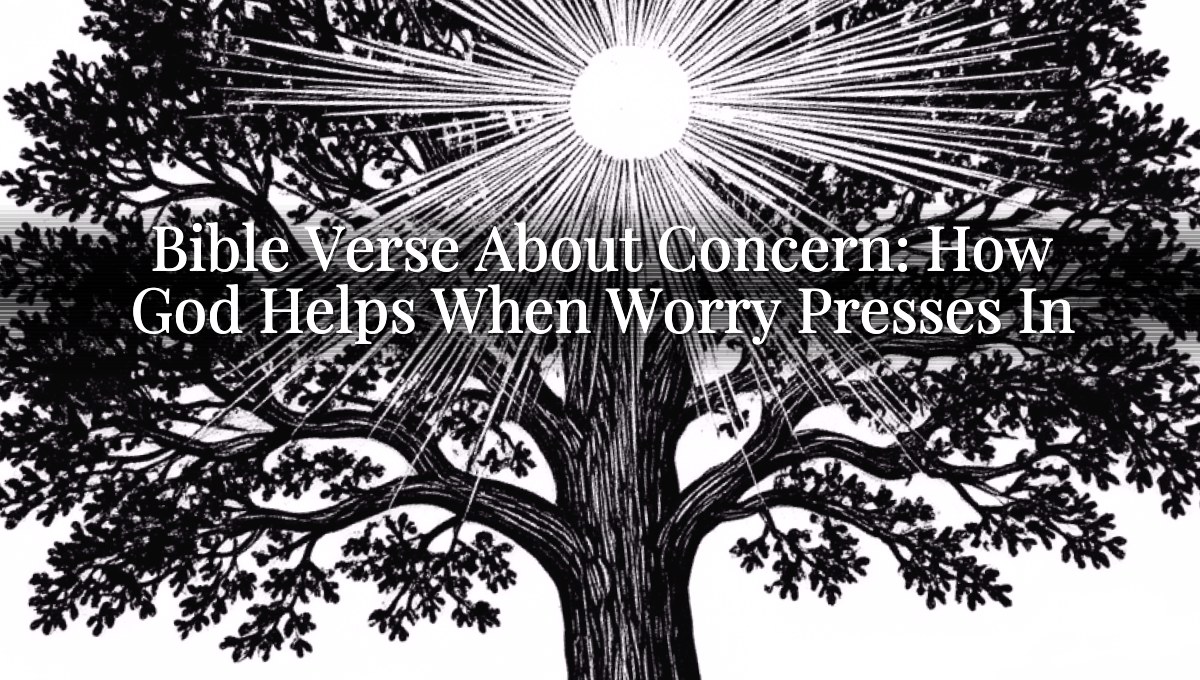 Bible Verse About Concern: How God Helps When Worry Presses In