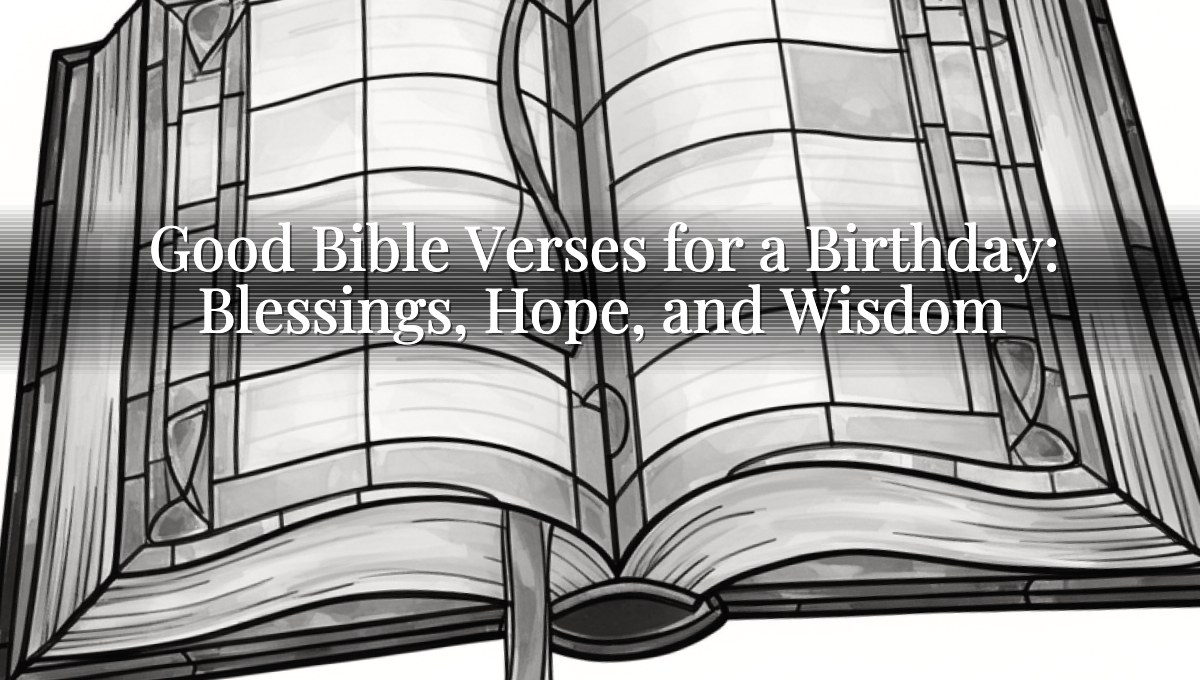 Good Bible Verses for a Birthday: Blessings, Hope, and Wisdom
