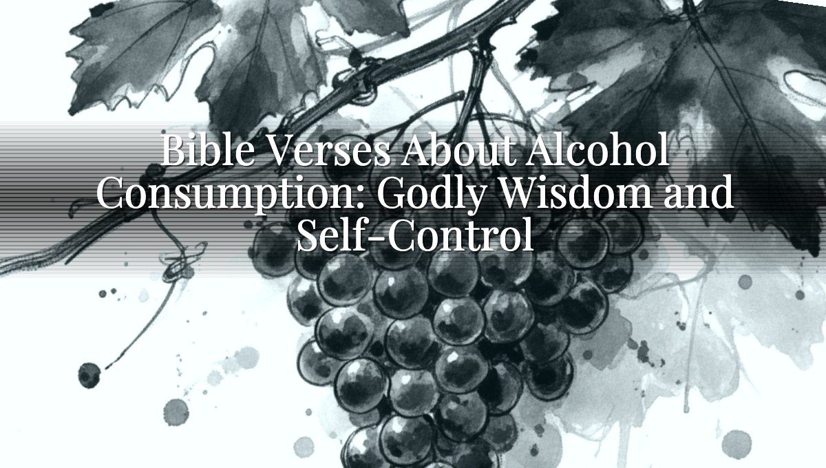 Bible Verses About Alcohol Consumption: Godly Wisdom and Self-Control