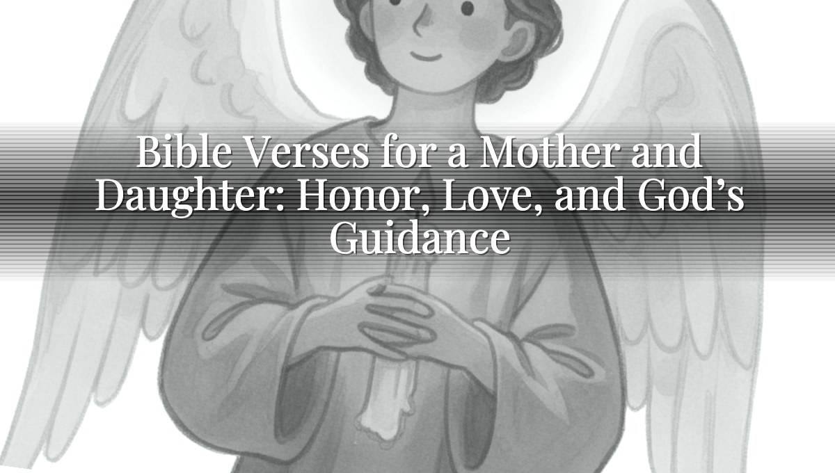 Bible Verses for a Mother and Daughter: Honor, Love, and God’s Guidance