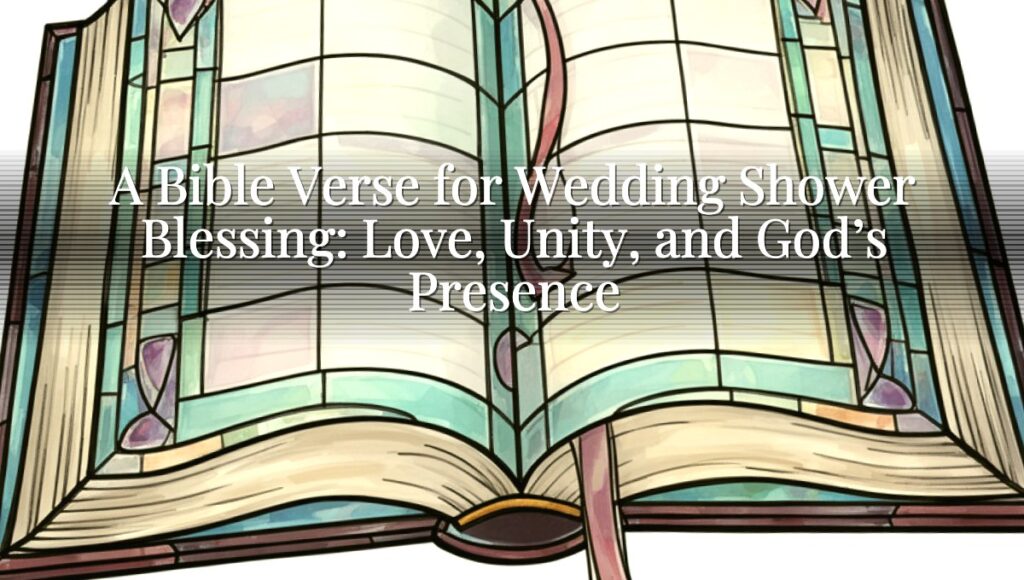 A Bible Verse for Wedding Shower Blessing: Love, Unity, and God’s Presence