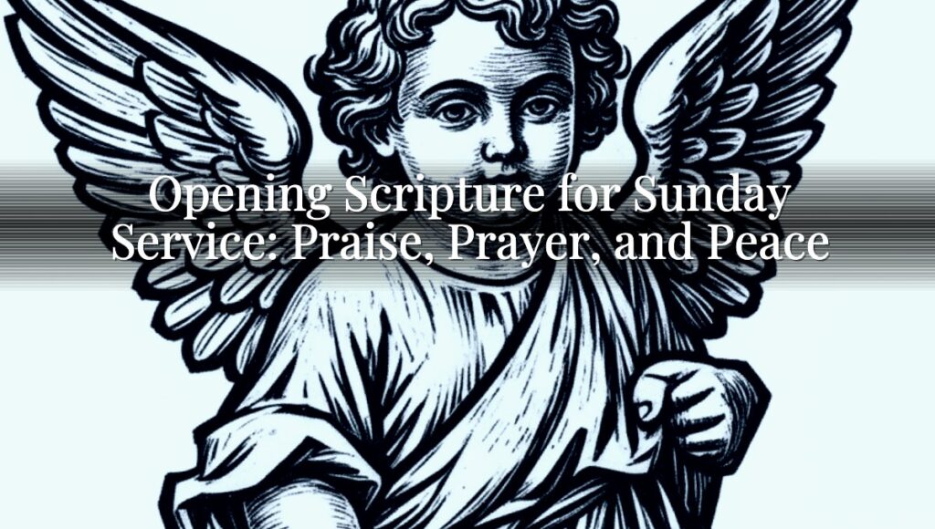 Opening Scripture for Sunday Service: Praise, Prayer, and Peace