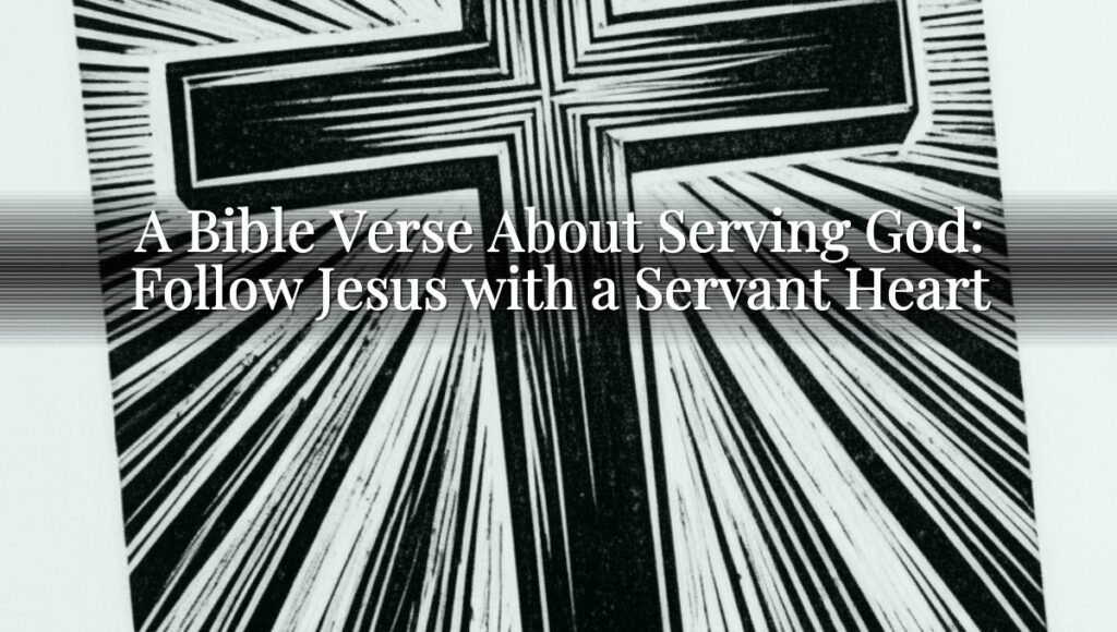 A Bible Verse About Serving God: Follow Jesus with a Servant Heart