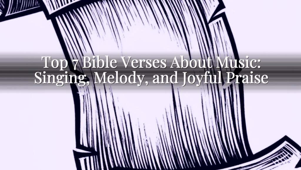 Top 7 Bible Verses About Music: Singing, Melody, and Joyful Praise
