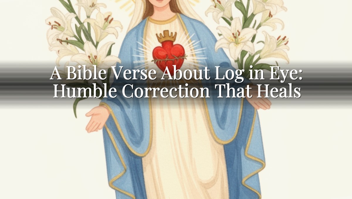 A Bible Verse About Log in Eye: Humble Correction That Heals