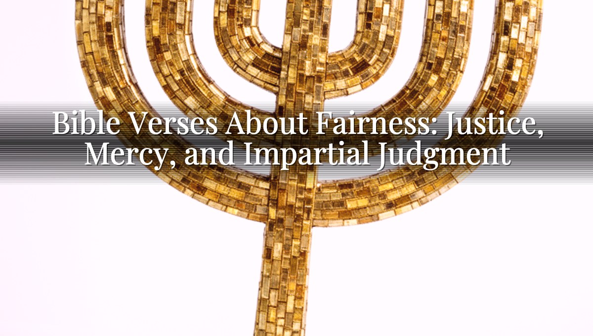 Bible Verses About Fairness: Justice, Mercy, and Impartial Judgment