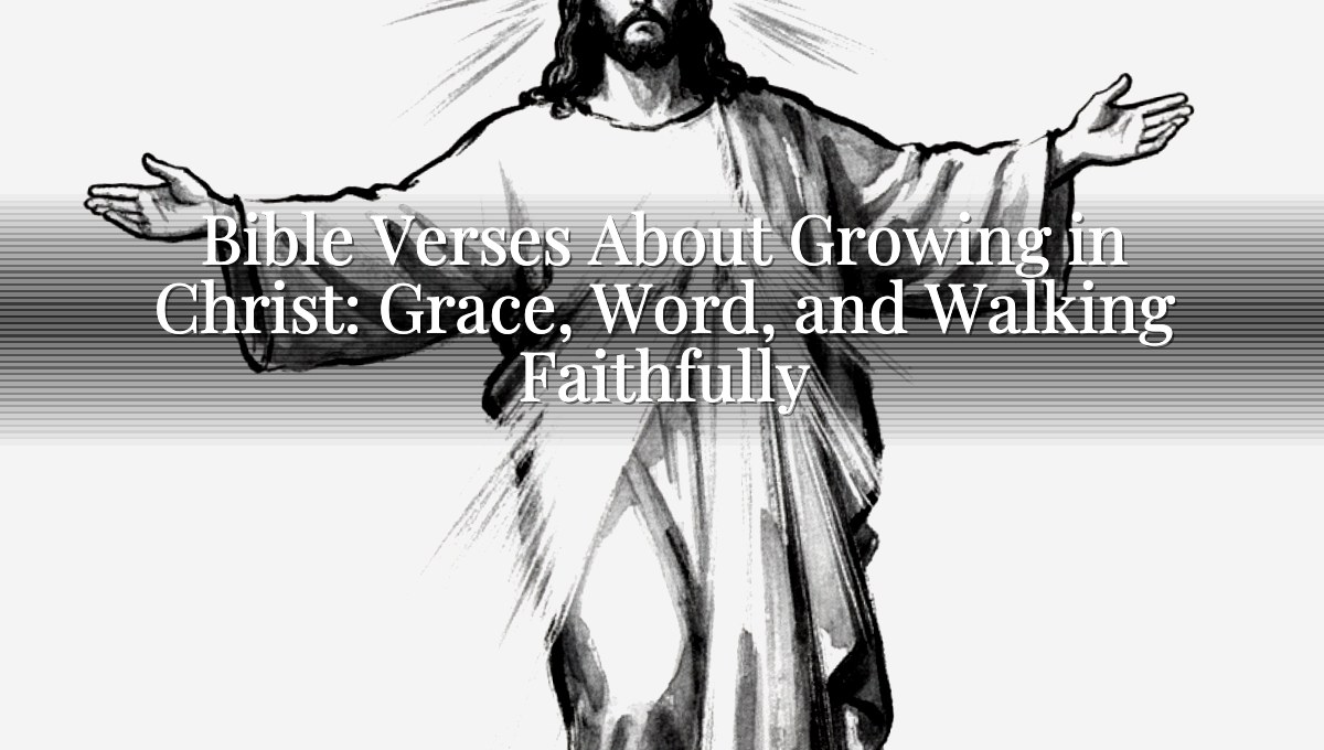 Bible Verses About Growing in Christ: Grace, Word, and Walking Faithfully