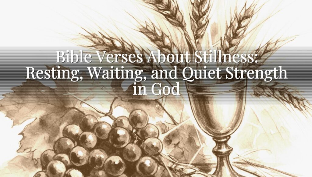 Bible Verses About Stillness: Resting, Waiting, and Quiet Strength in God