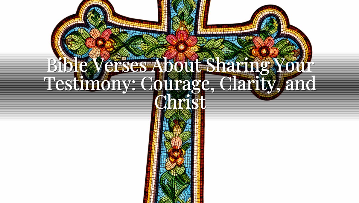 Bible Verses About Sharing Your Testimony: Courage, Clarity, and Christ