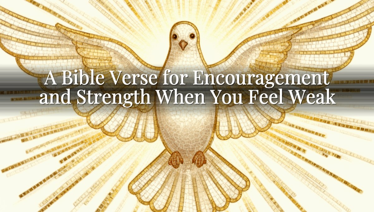 A Bible Verse for Encouragement and Strength When You Feel Weak