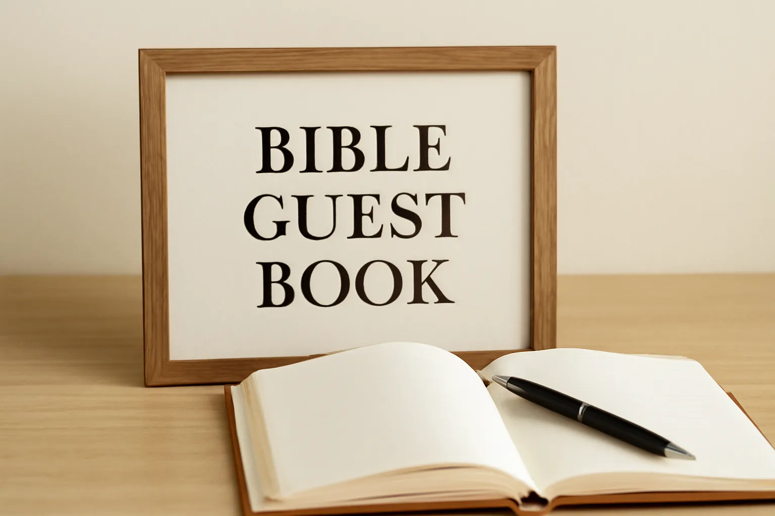 bible guest book sign