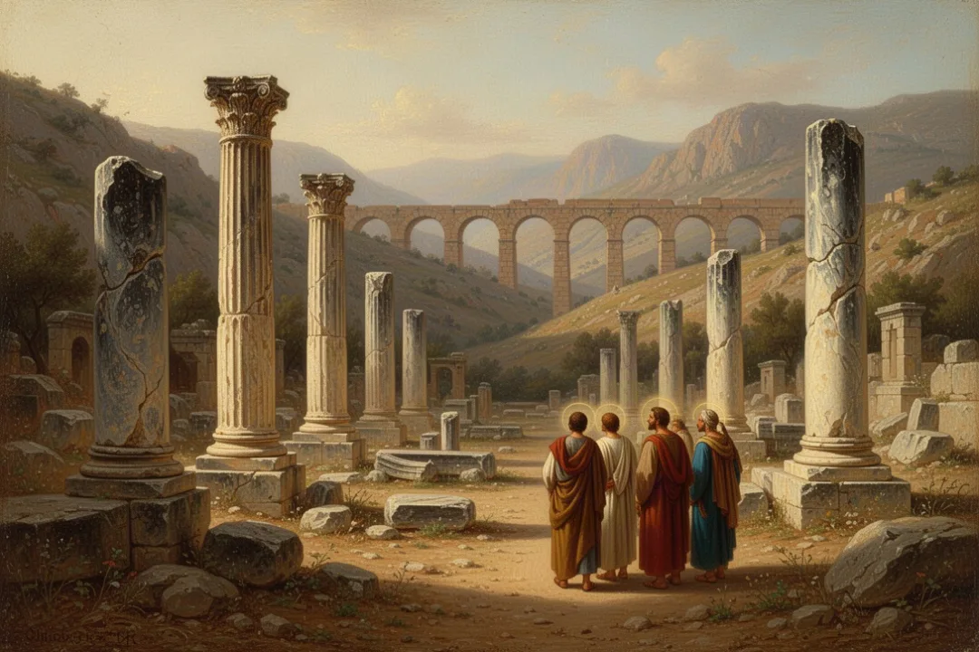 Ancient Laodicea ruins and aqueduct in the Lycus Valley