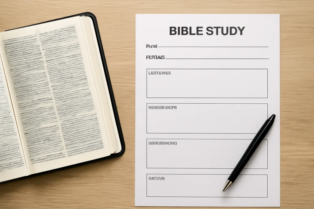 bible study template free
