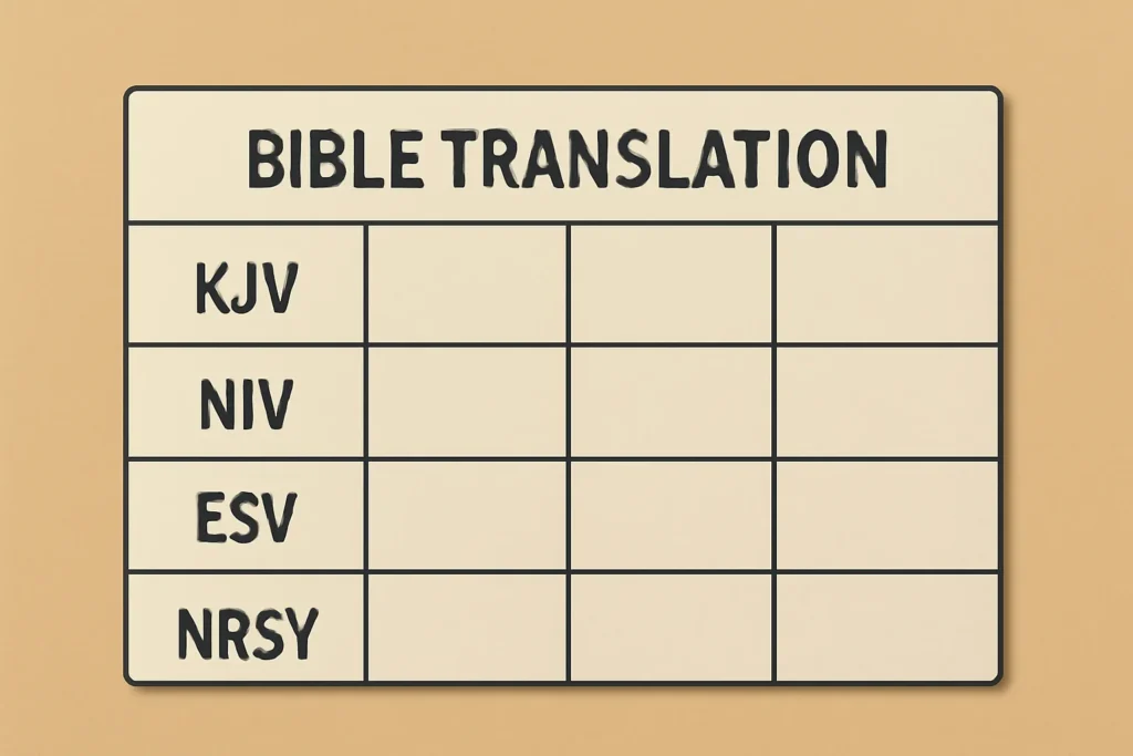 bible translation chart