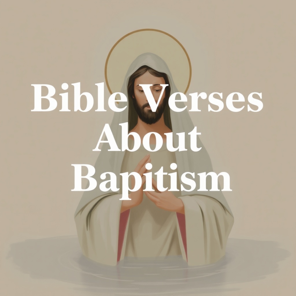 Bible Verses About Baptism: Key Scriptures and Insights