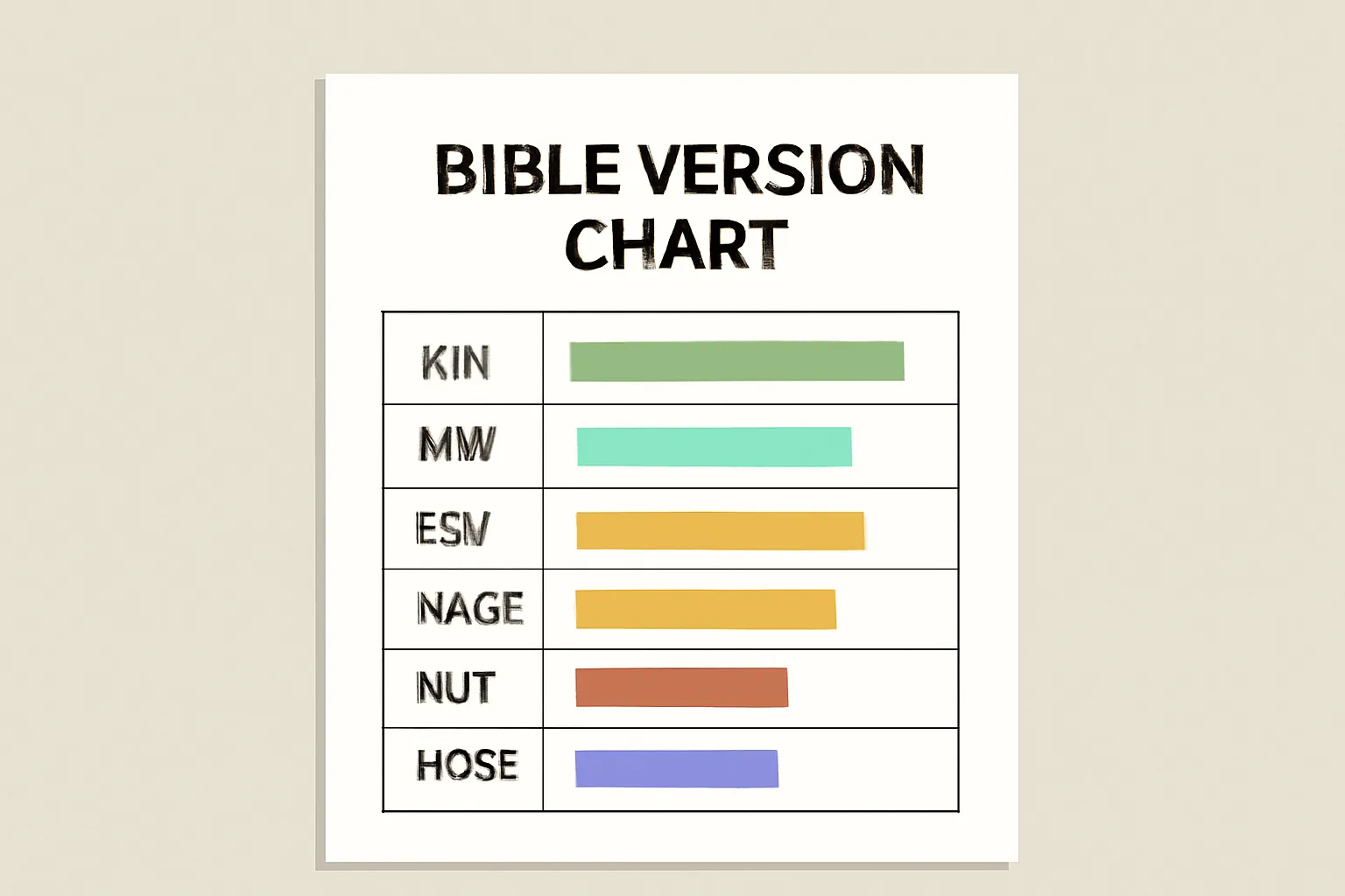 bible version chart