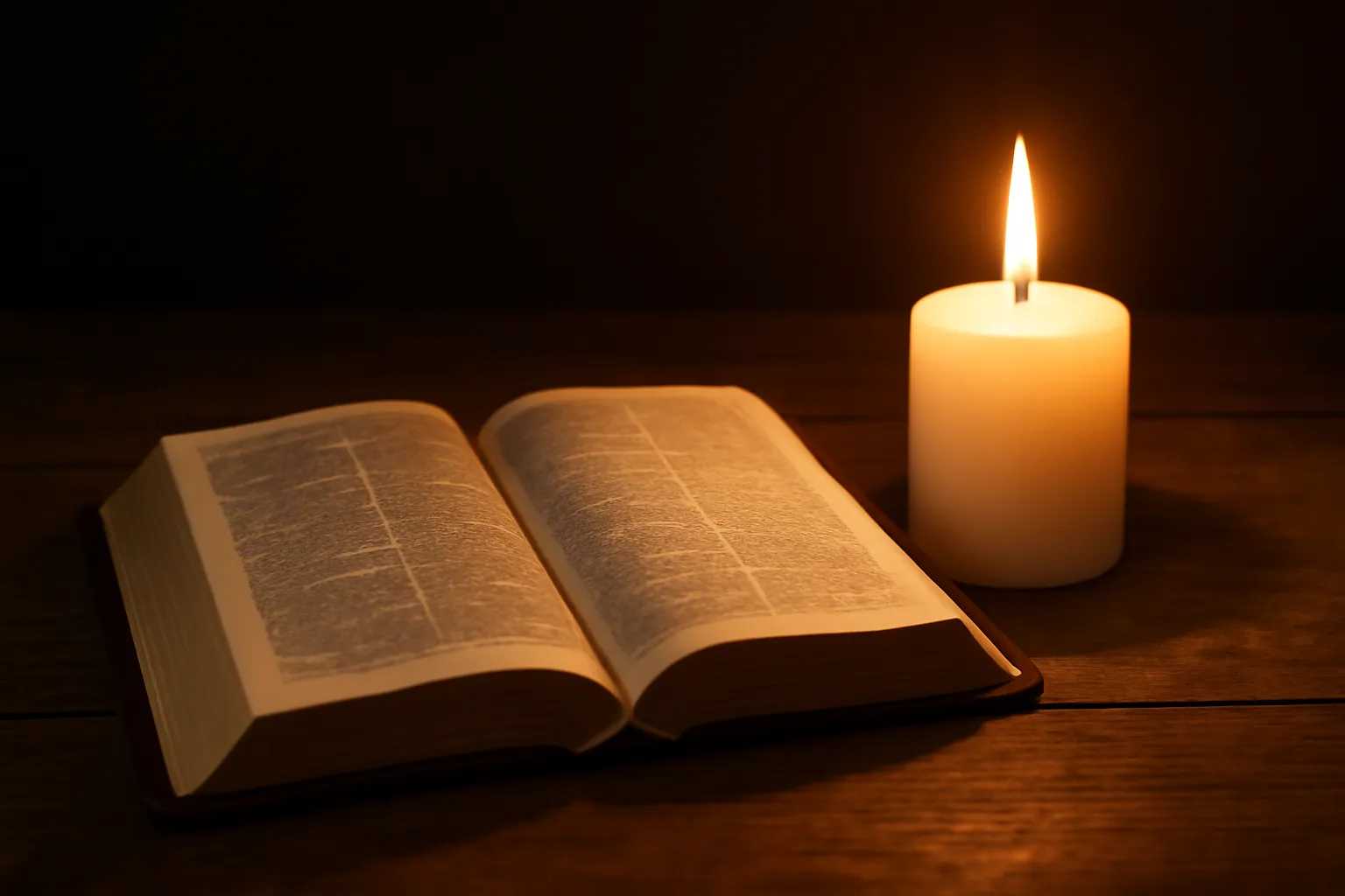 bible with candle