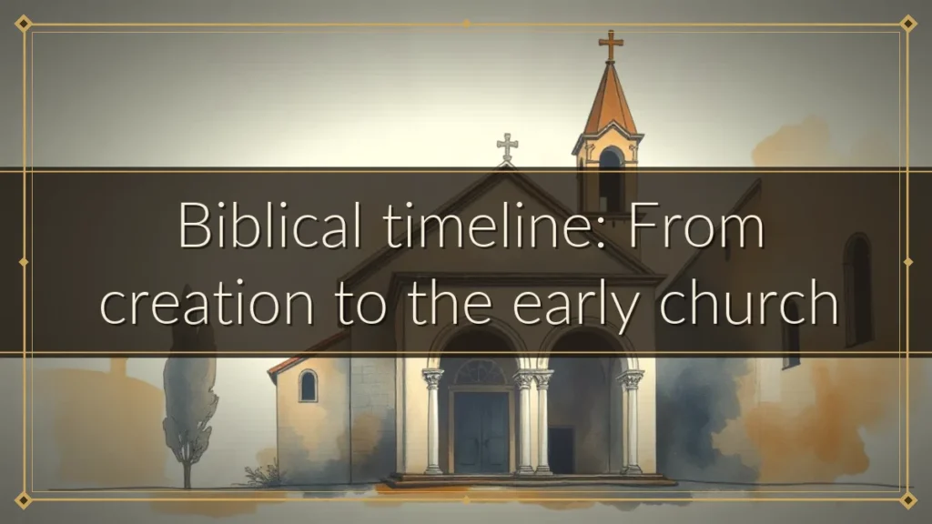 Biblical timeline: From creation to the early church