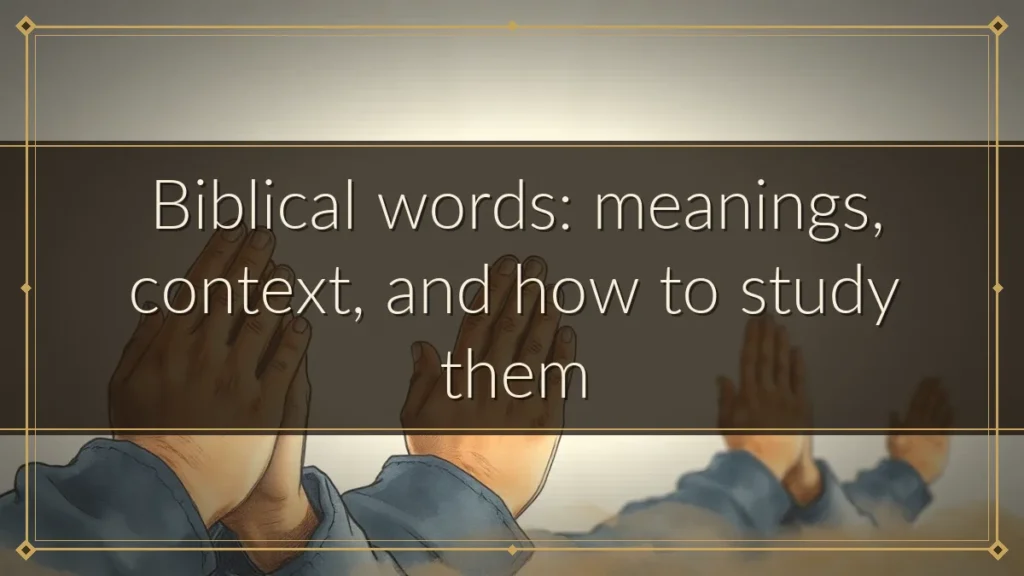 Biblical words: meanings, context, and how to study them