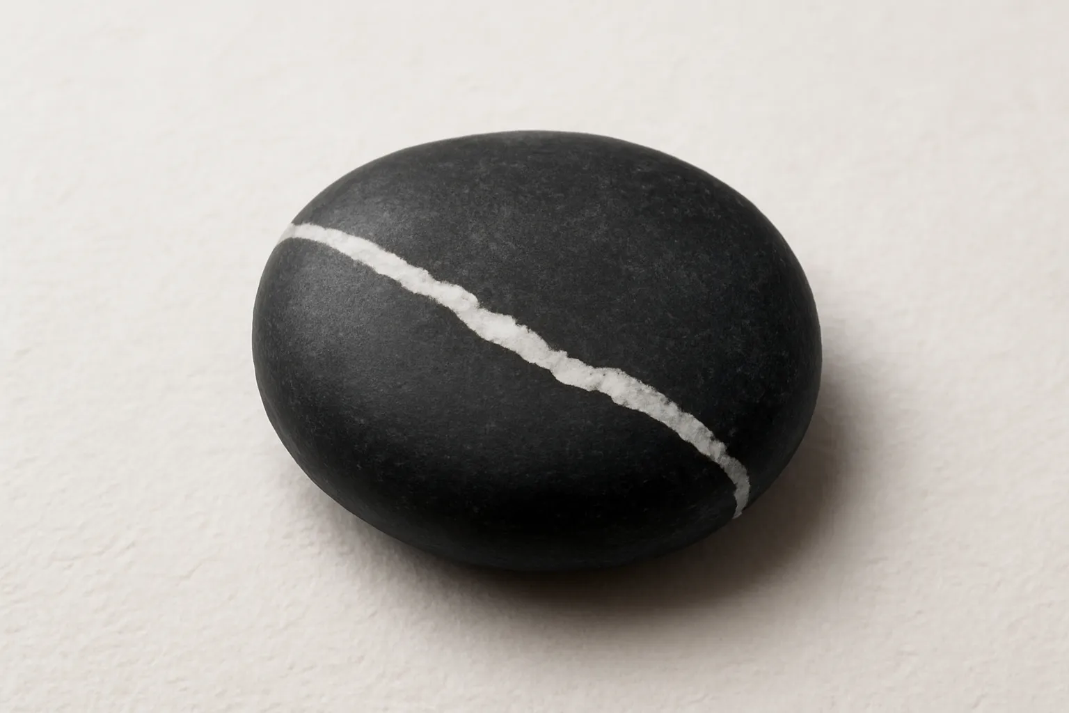 black stone with white