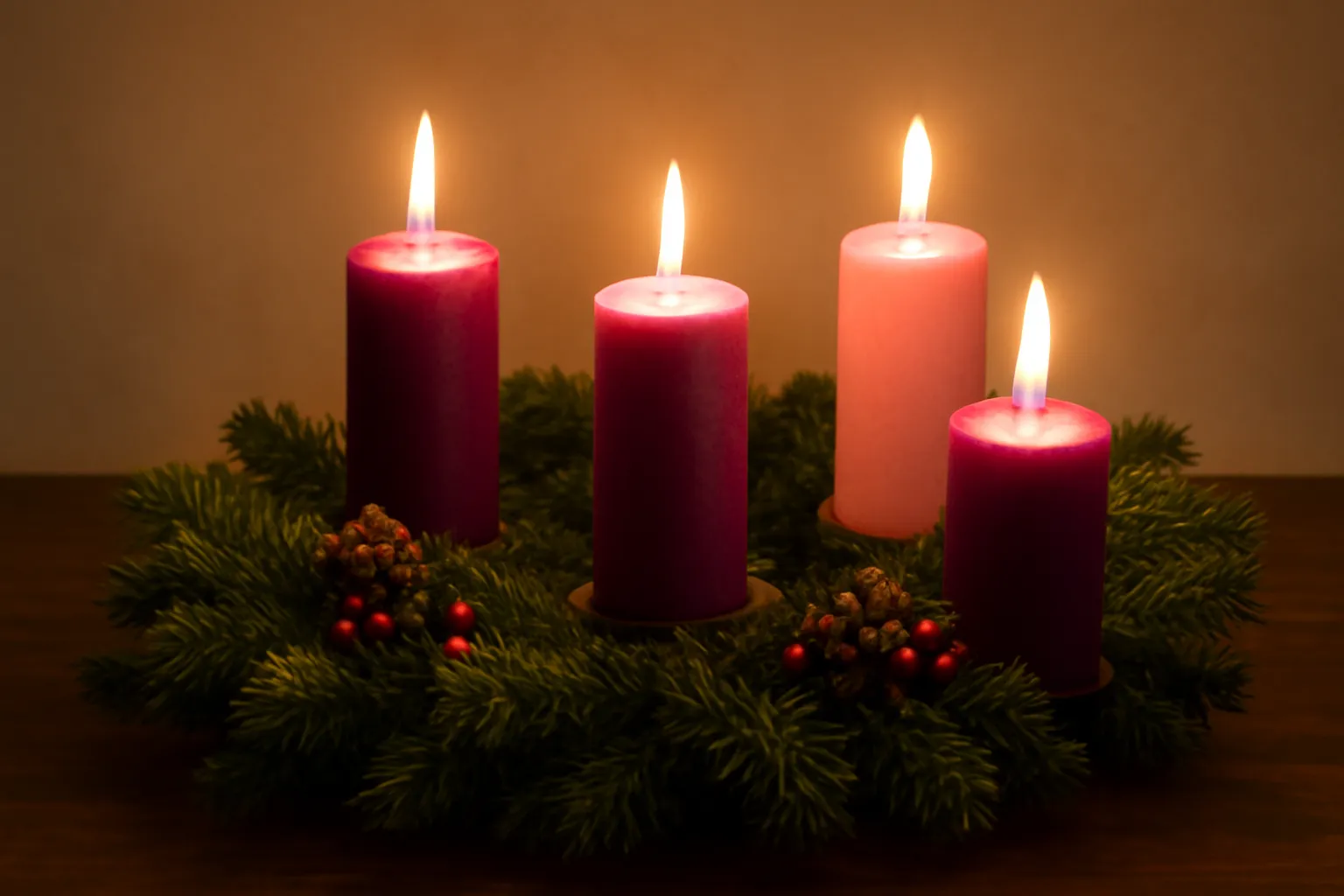 candles in an advent wreath