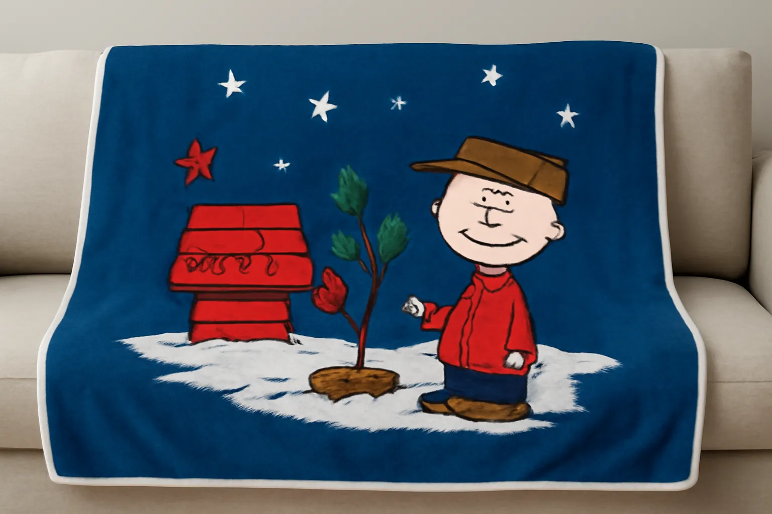 charlie brown christmas throw
