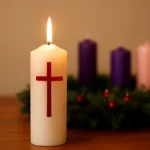 christ candle for advent wreath