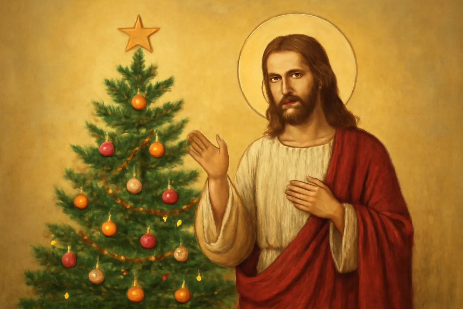 christ christmas tree