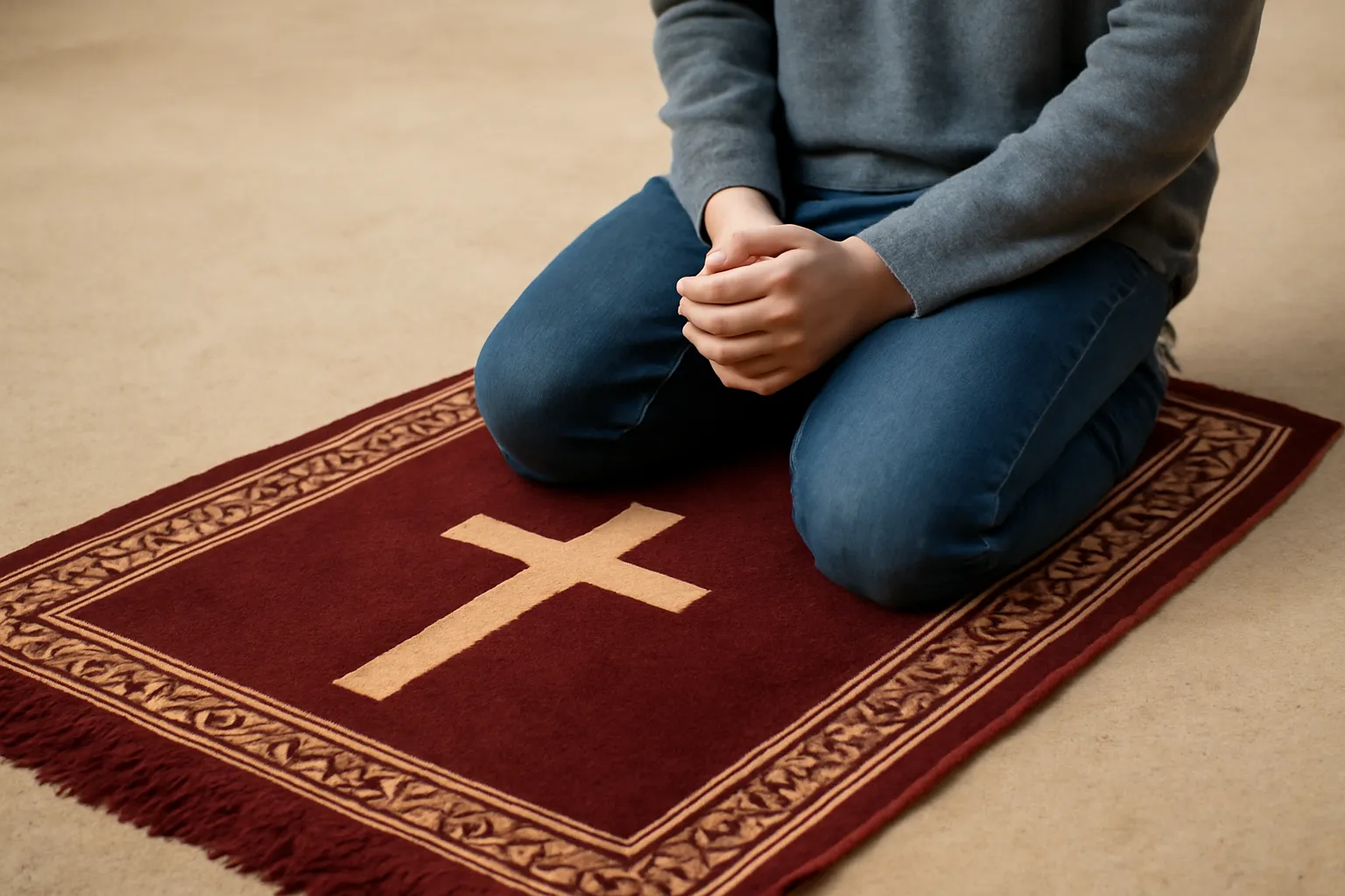 christian praying mat