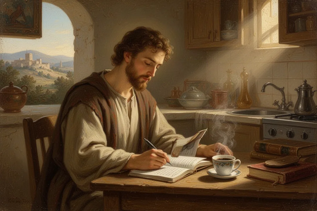 Christian professional preparing thoughtfully for a faithful workday