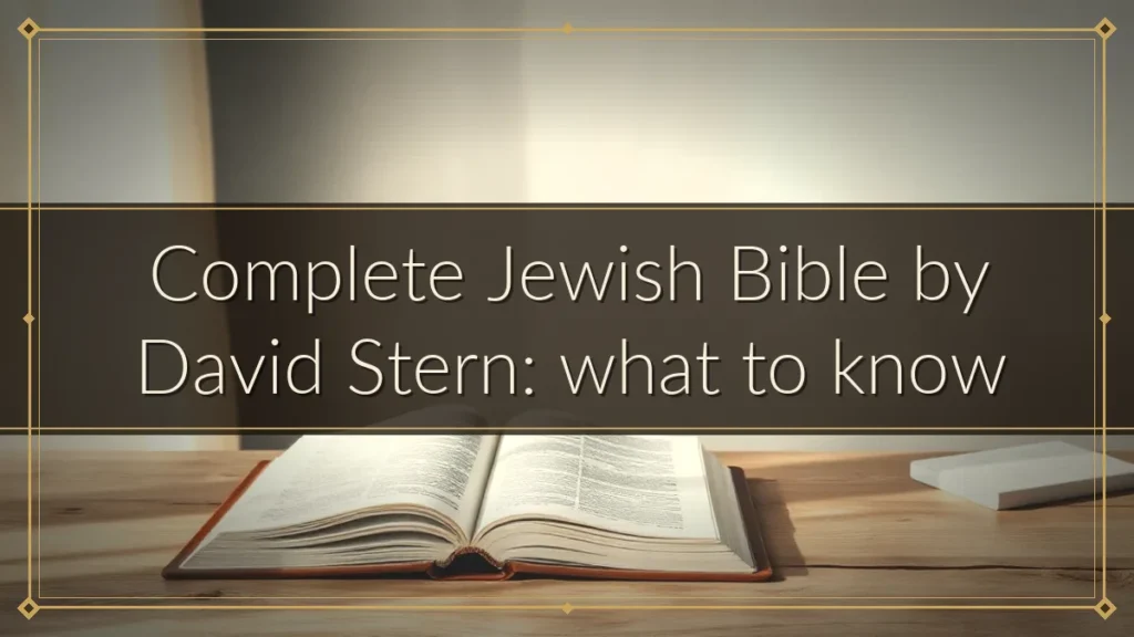 Complete Jewish Bible by David Stern: what to know