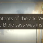 Contents of the ark: What the Bible says was inside