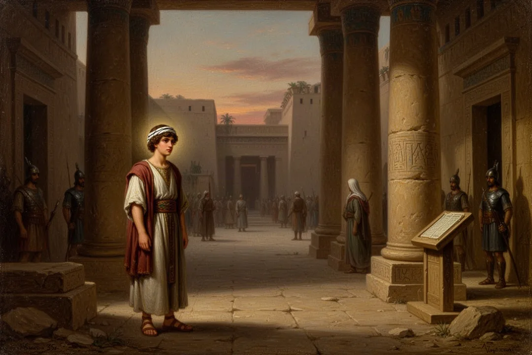 Young Daniel serving in the Babylonian royal court