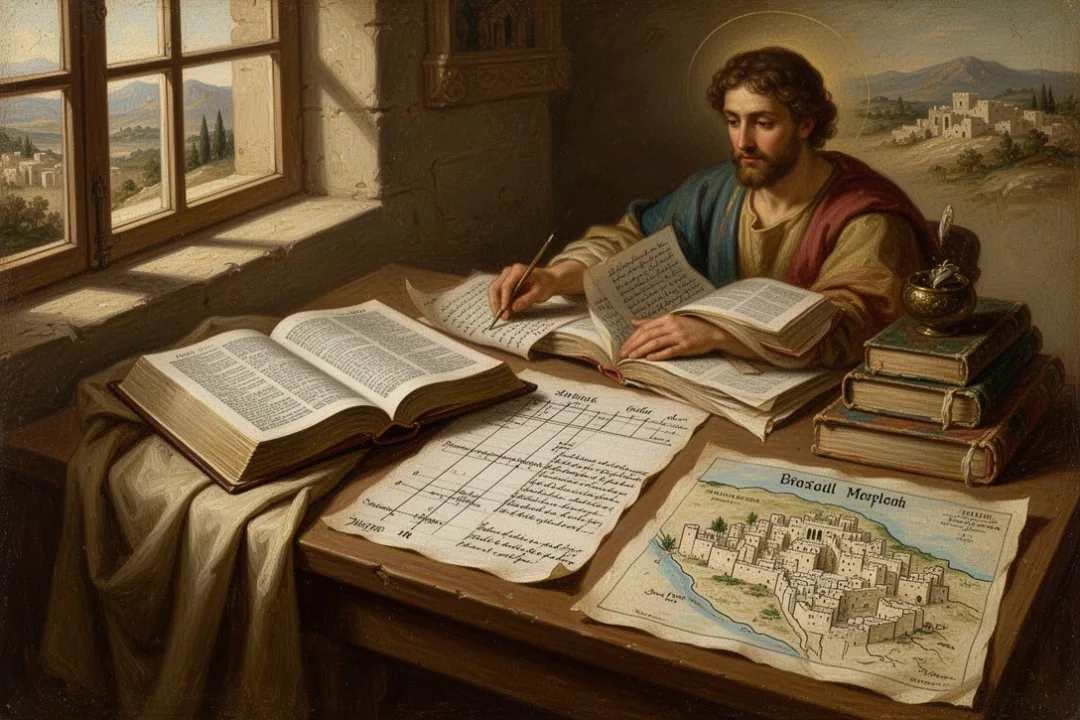 Open Bible and timeline notes illustrating Daniel’s seventy weeks