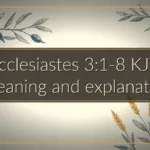 Ecclesiastes 3:1-8 KJV: Meaning and explanation