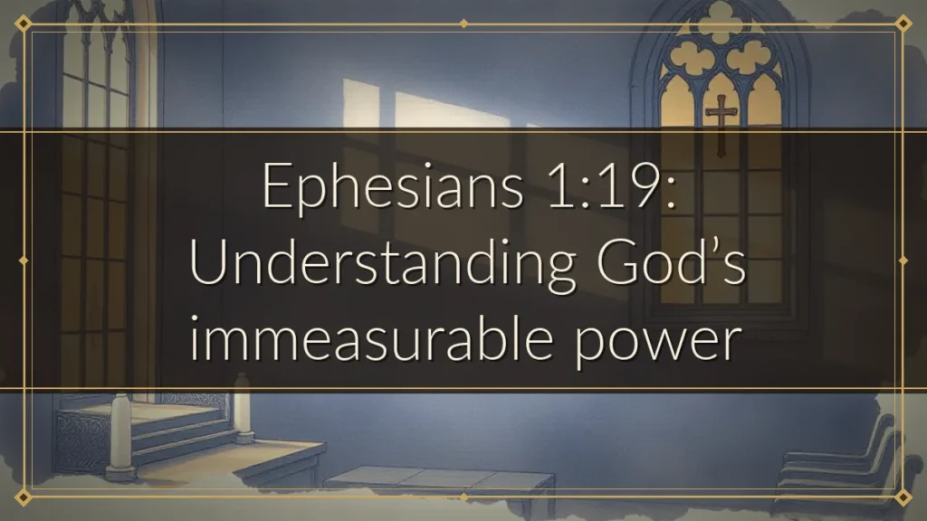 Ephesians 1:19: Understanding God’s immeasurable power