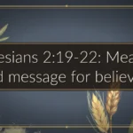 Ephesians 2:19-22: Meaning and message for believers Ephesians 2:19-22: Meaning and message for believers