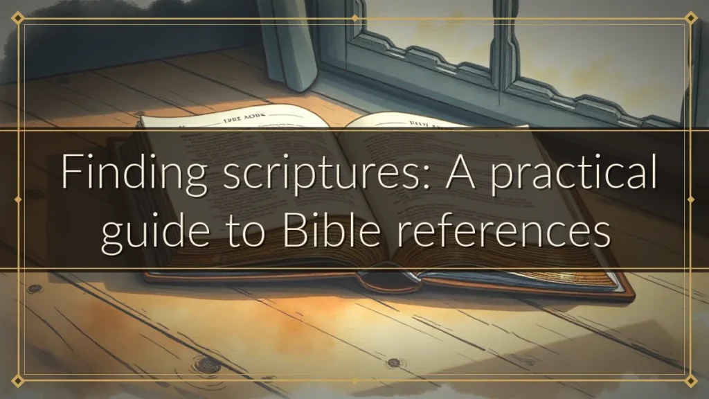 Finding scriptures: A practical guide to Bible references